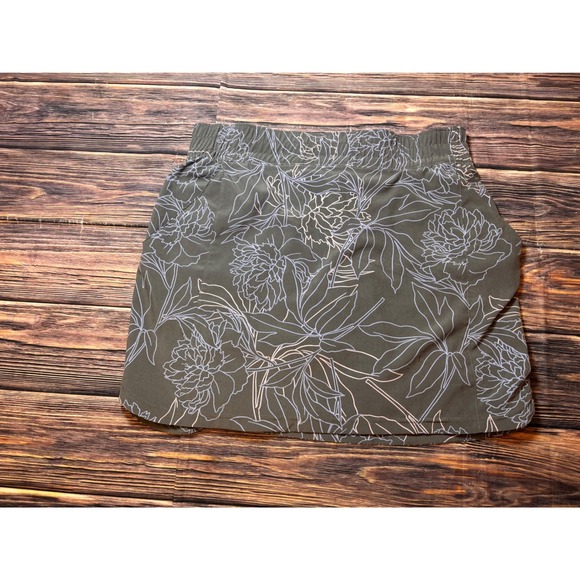 Columbia Pants - Columbia Skort Womens L Green Floral Elastic Waist Hiking Golf Active XK7140